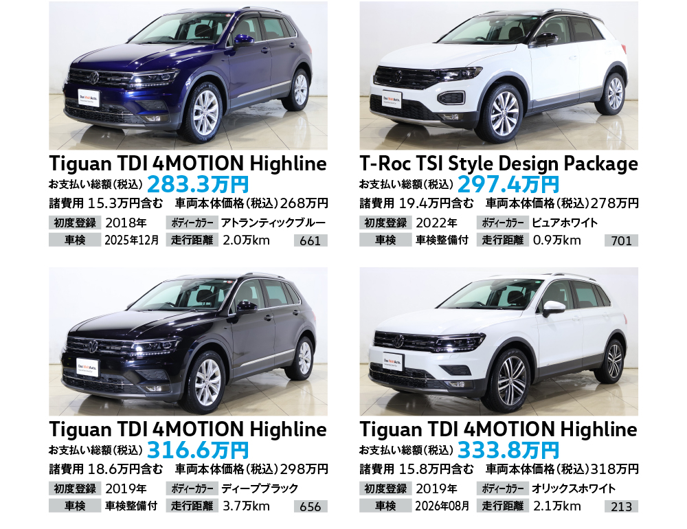 Volkswagen苫小牧認定中古車センター 半期決算
